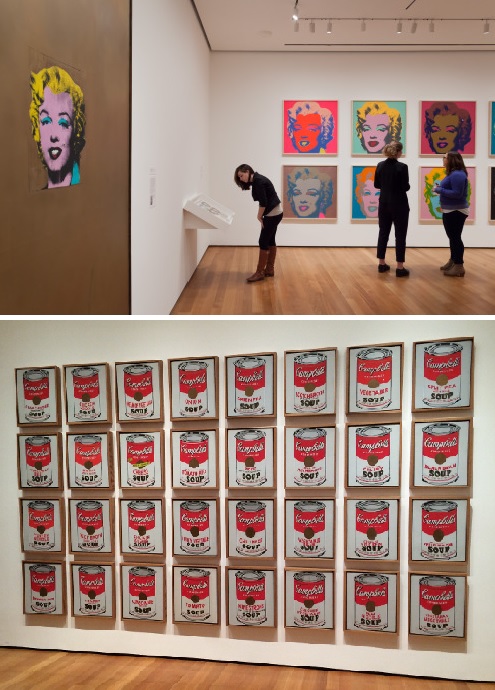 Exhibición de la obra de Warhol en el museo MOMA de Nueva York