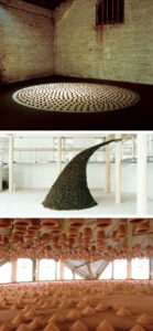 Instalaciones artísticas realizadas en espacios interiores por el artista Bob Verschueren.