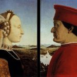 "Díptico del Duque de Urbino", donde aparecen retratados Battista Sforza y Federico da Montefeltro. Obra del artista Piero della Francesca.